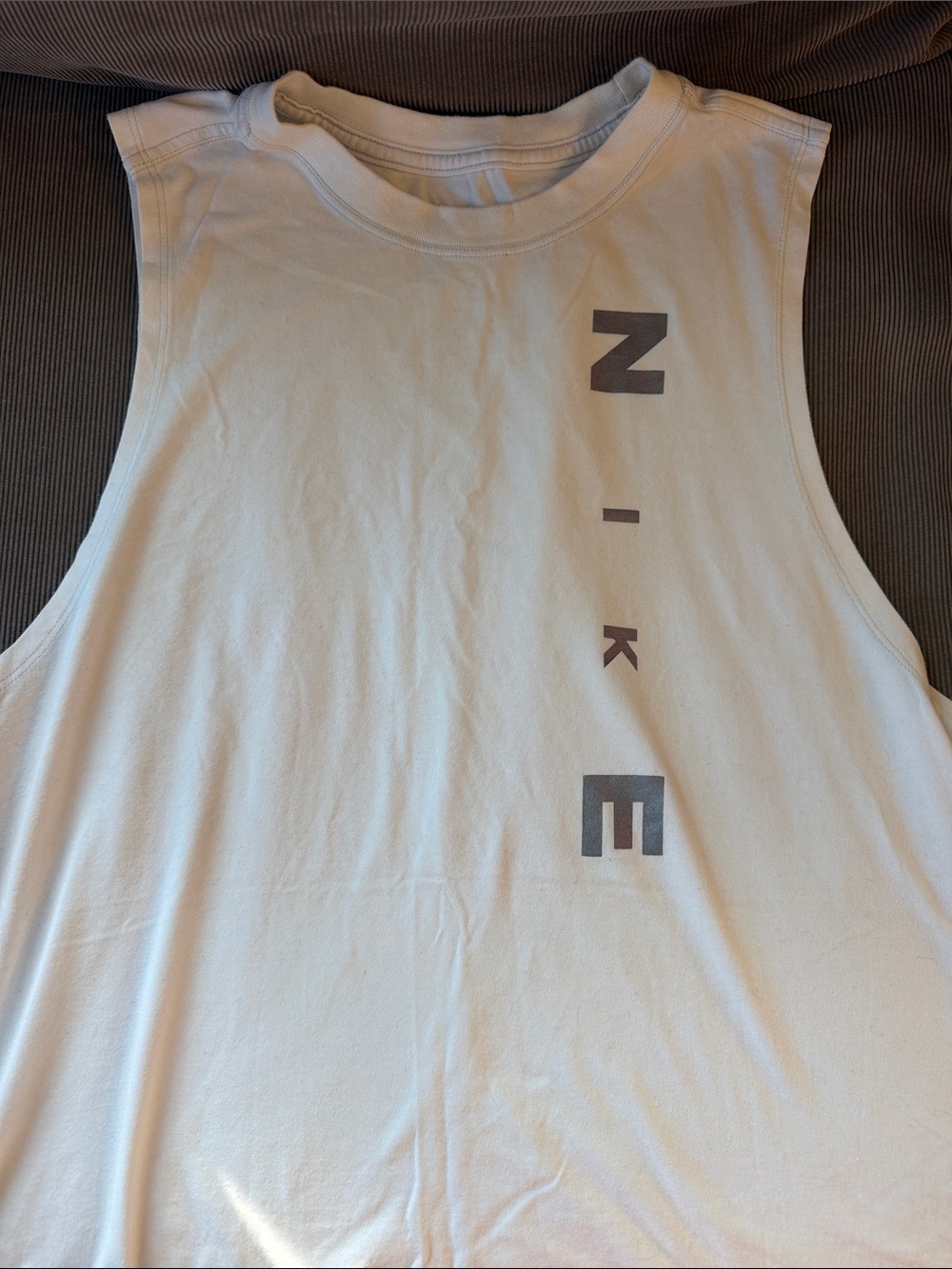 Nike The Nike Tee Dri-FIT Vertical Logo Tank Top White Large